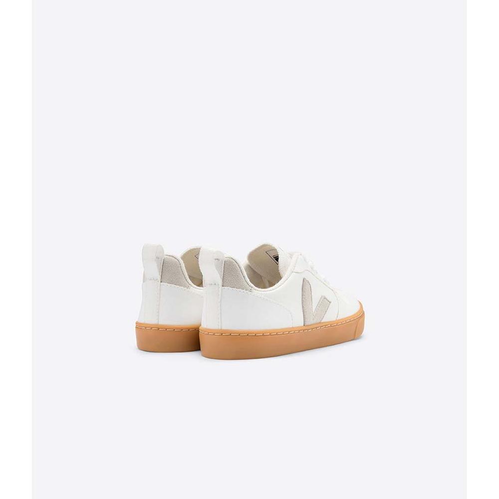 Kids' Veja V-10 CWL Sneakers White/Beige | SG 837ILH